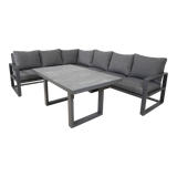 Lesli Living - Eck-Lounge Set PINA COLADA NEGRO