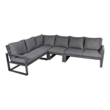 Lesli Living - Eck-Lounge Set PINA COLADA NEGRO